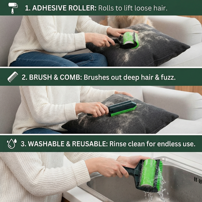 Reusable 3in1 Pet Hair Removal Brush