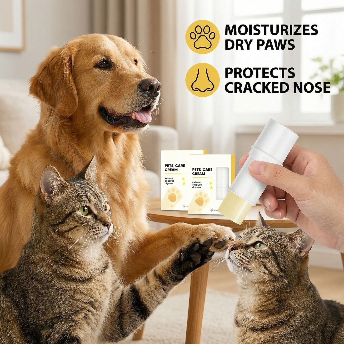 Nourishing and protective ointment stick for paws and nose