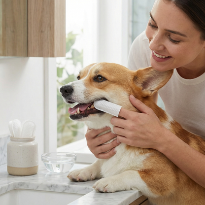 Tooth Cleaning Finger Wipes for Pets