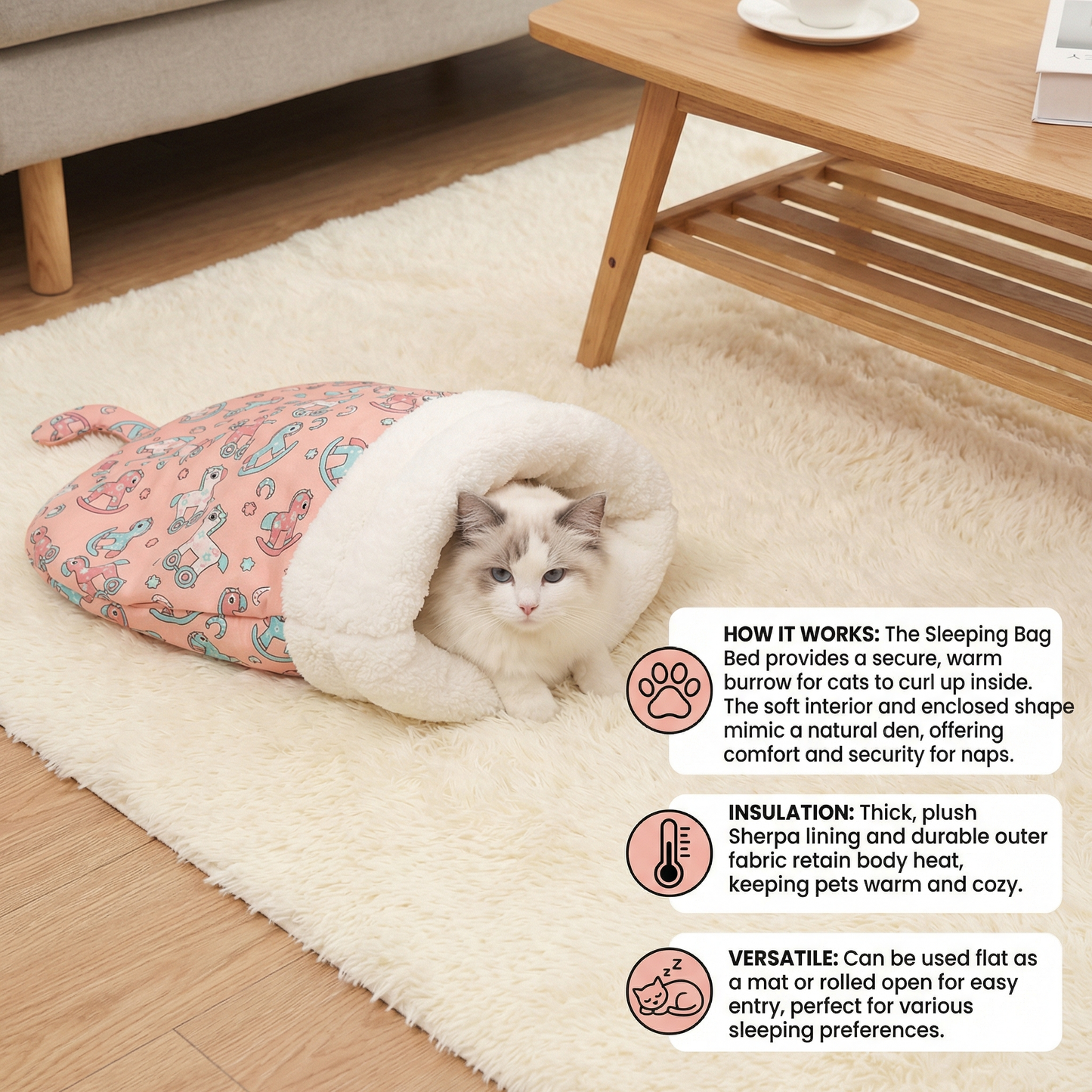 Sleeping Bag Bed for Cats
