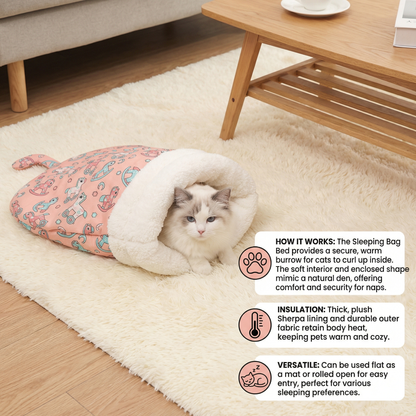 Sleeping Bag Bed for Cats