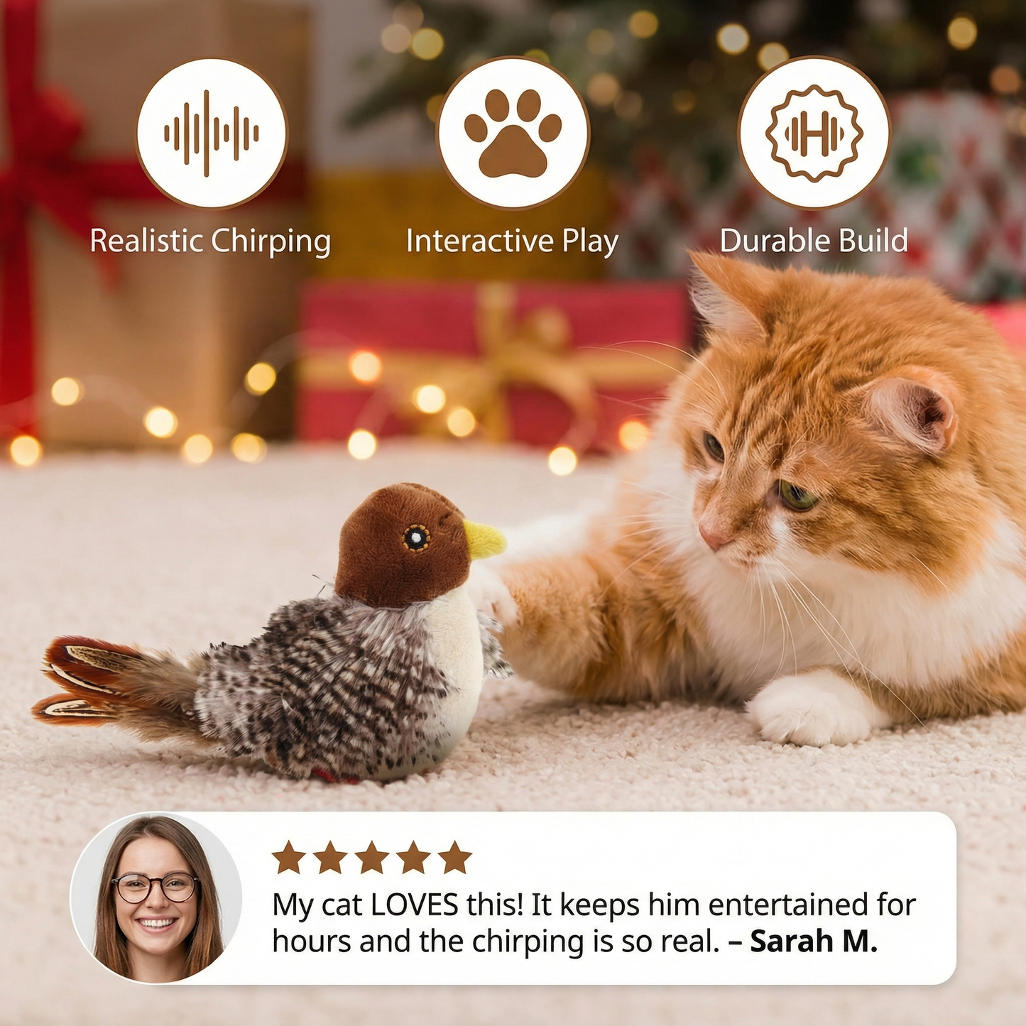 Tweeting Bird Cat Toy