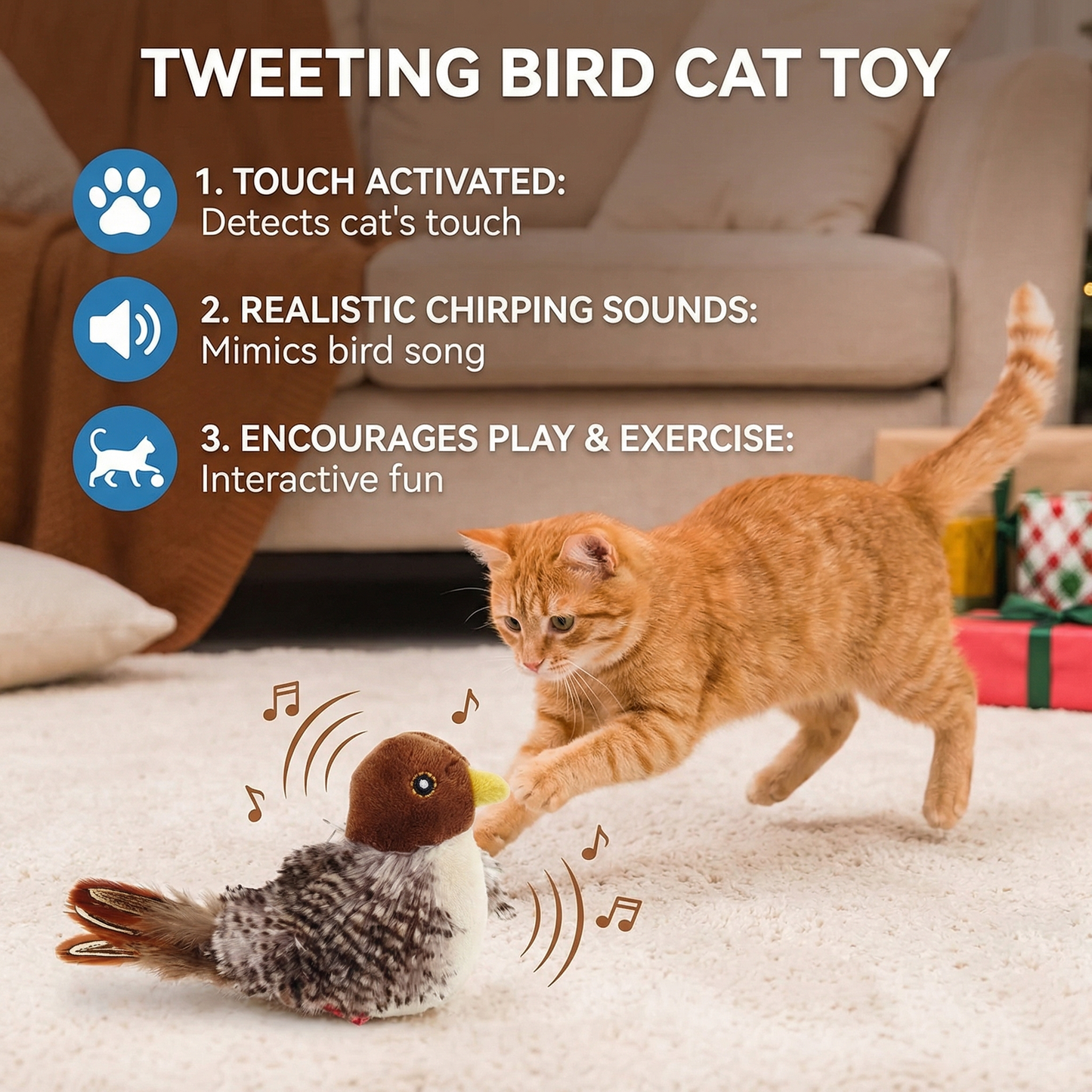 Tweeting Bird Cat Toy