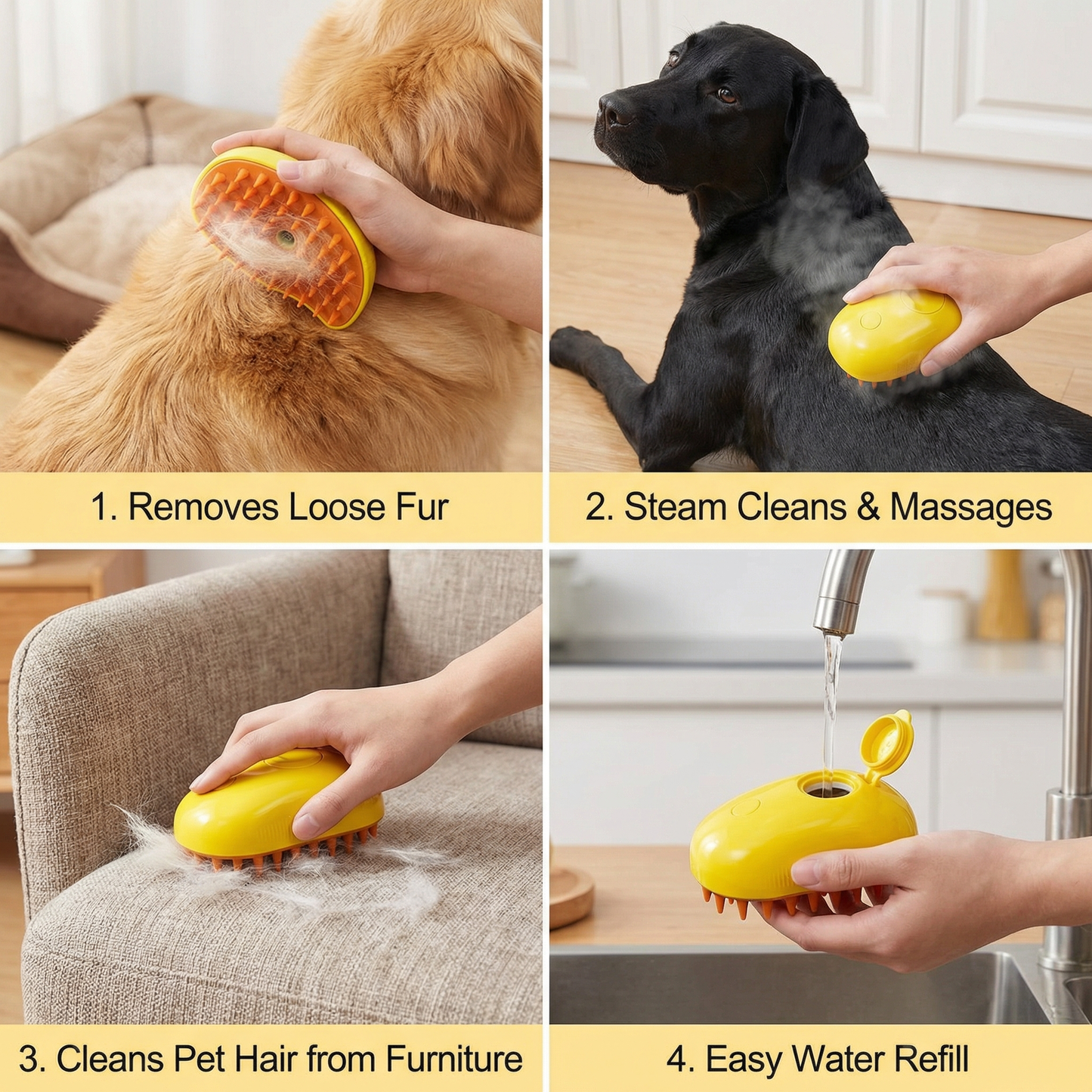 Steam Brush For Pets