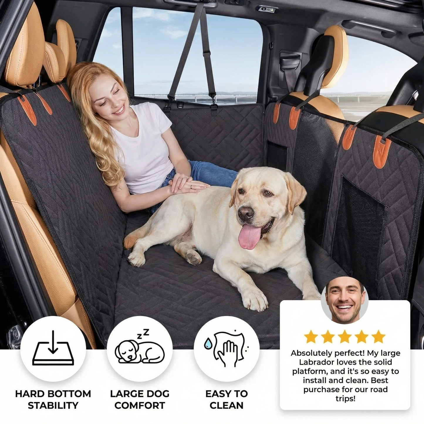 Hard Bottom Car Seat Extender for Dogs