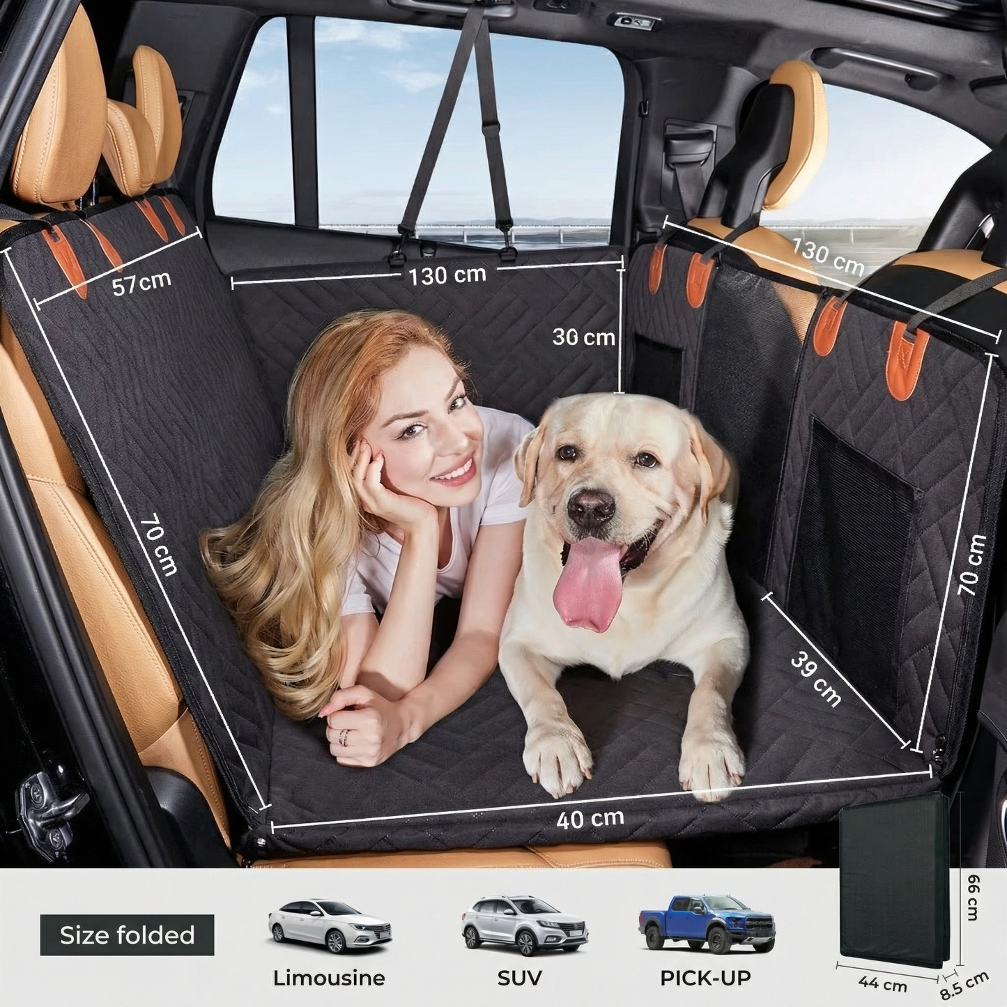 Hard Bottom Car Seat Extender for Dogs