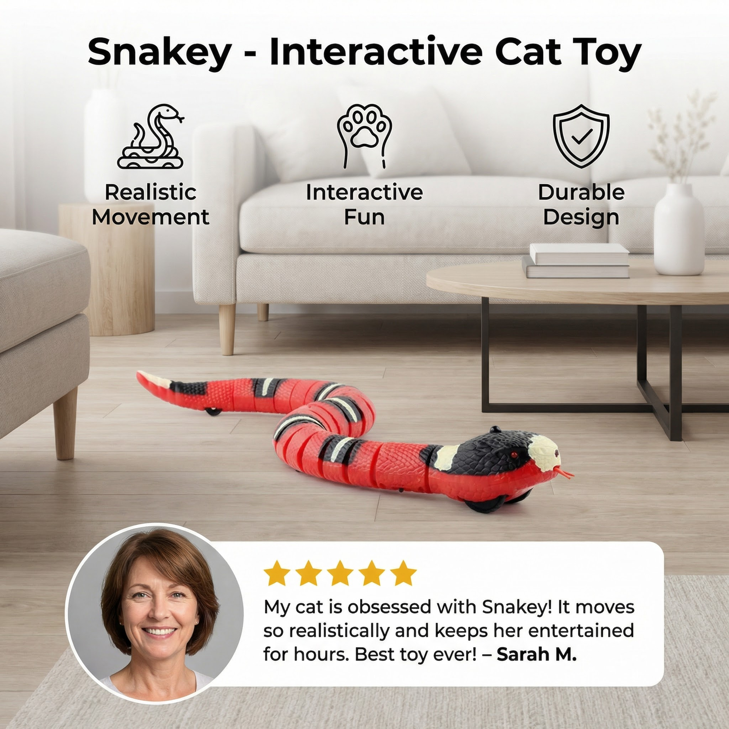 Snakey - Interactive Cat Toy