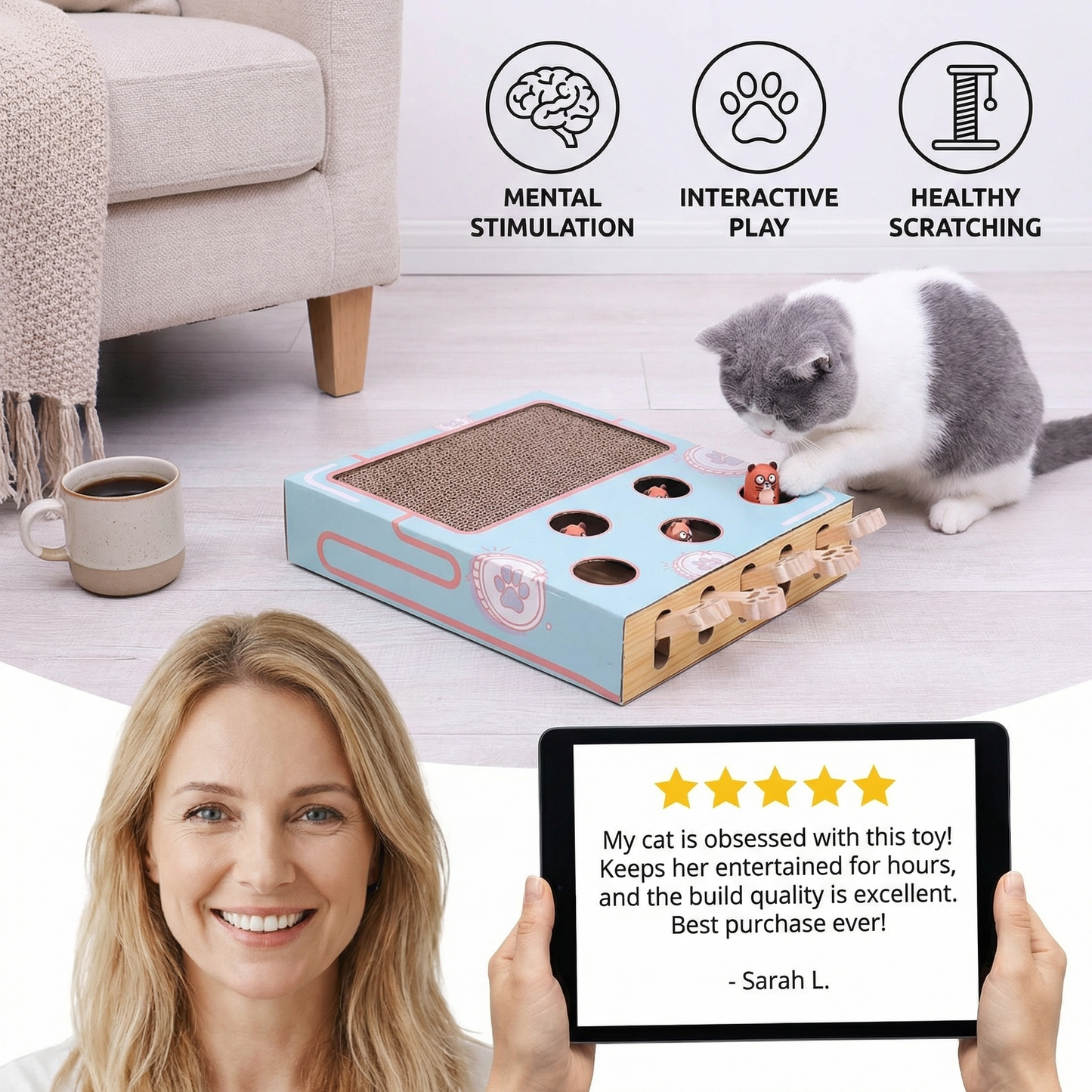 Peek-a-Boo Mulitbox Cat Toy