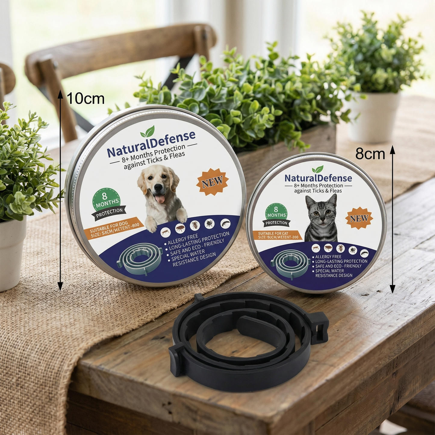 NaturalDefense - 8+ Months Protection against Ticks & Fleas