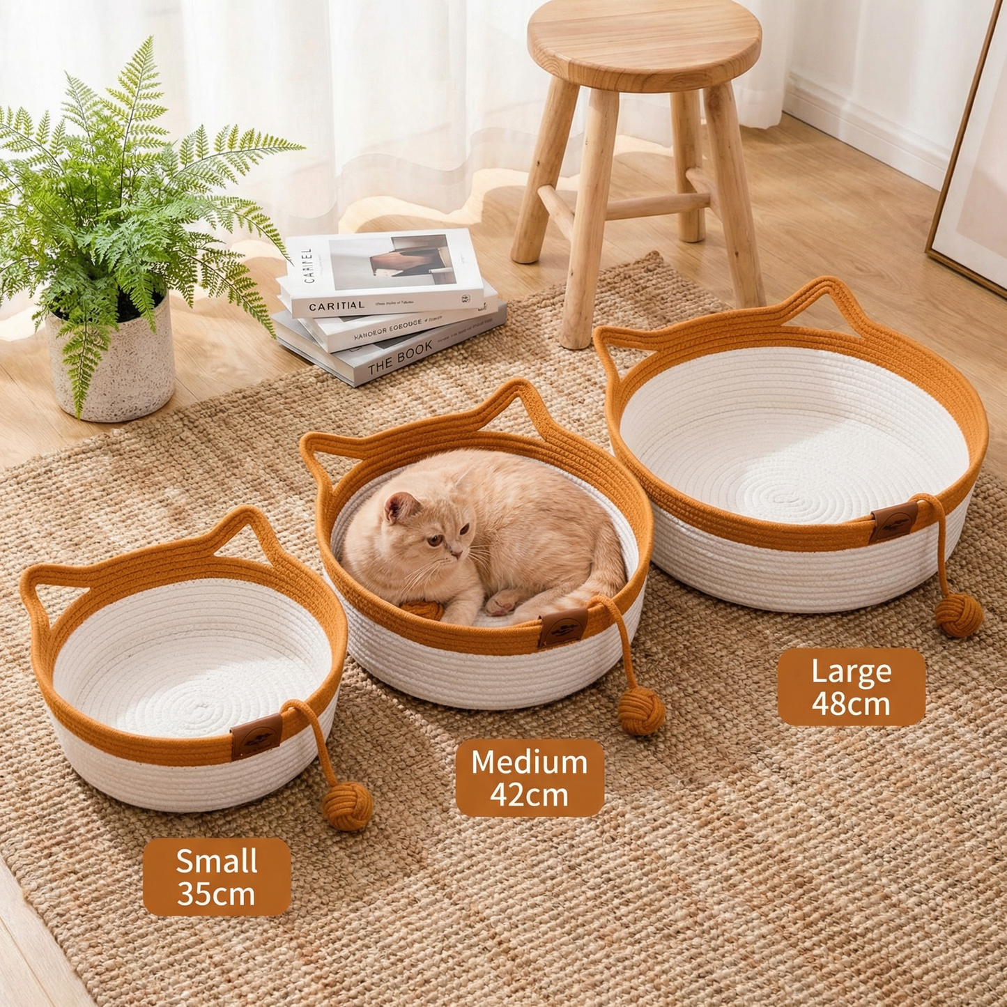 Hand-woven Cotton Rope Cat Bed