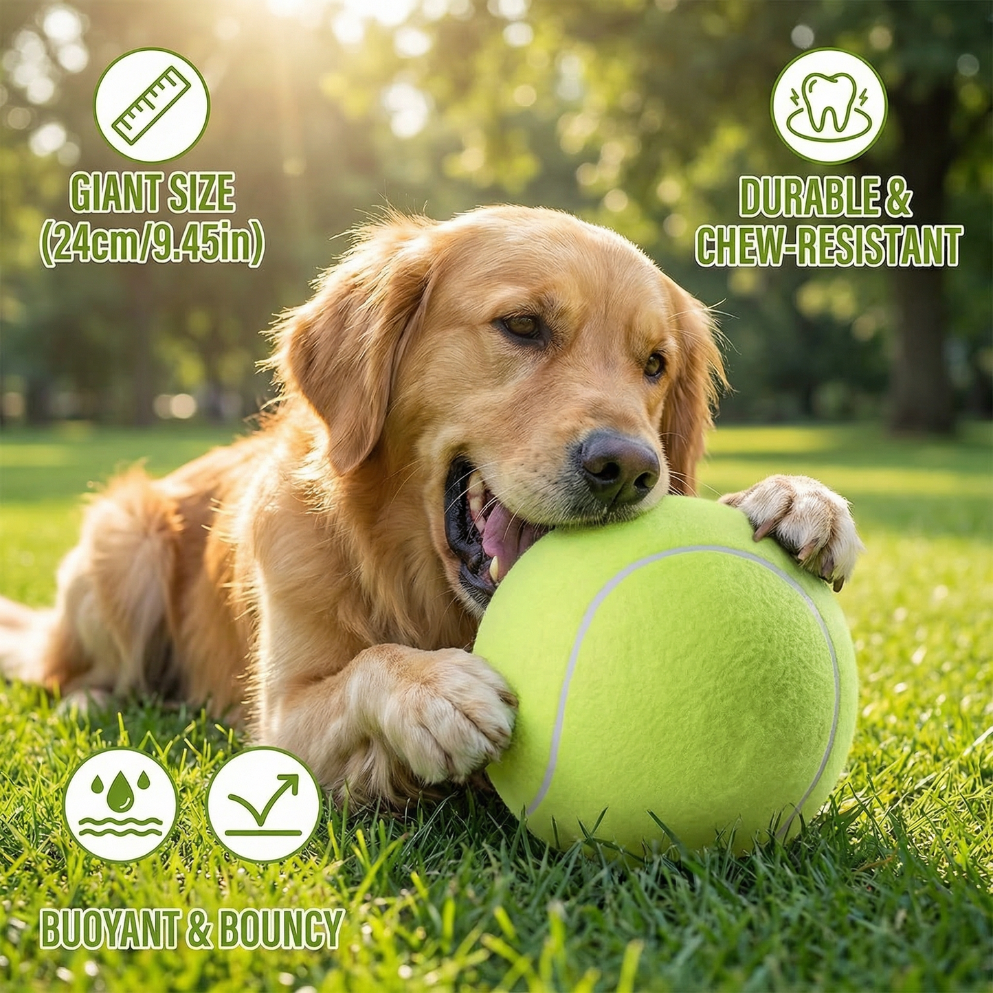 Durable Giant Tennis Ball Dog Toy