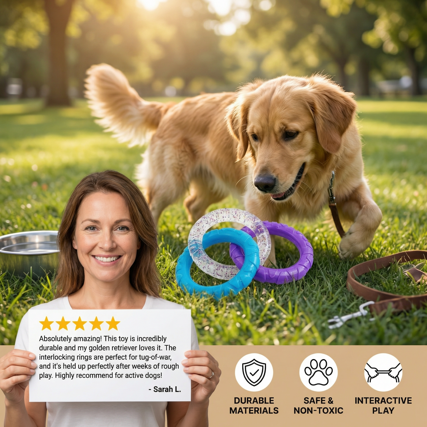 Durable tug toy for dogs