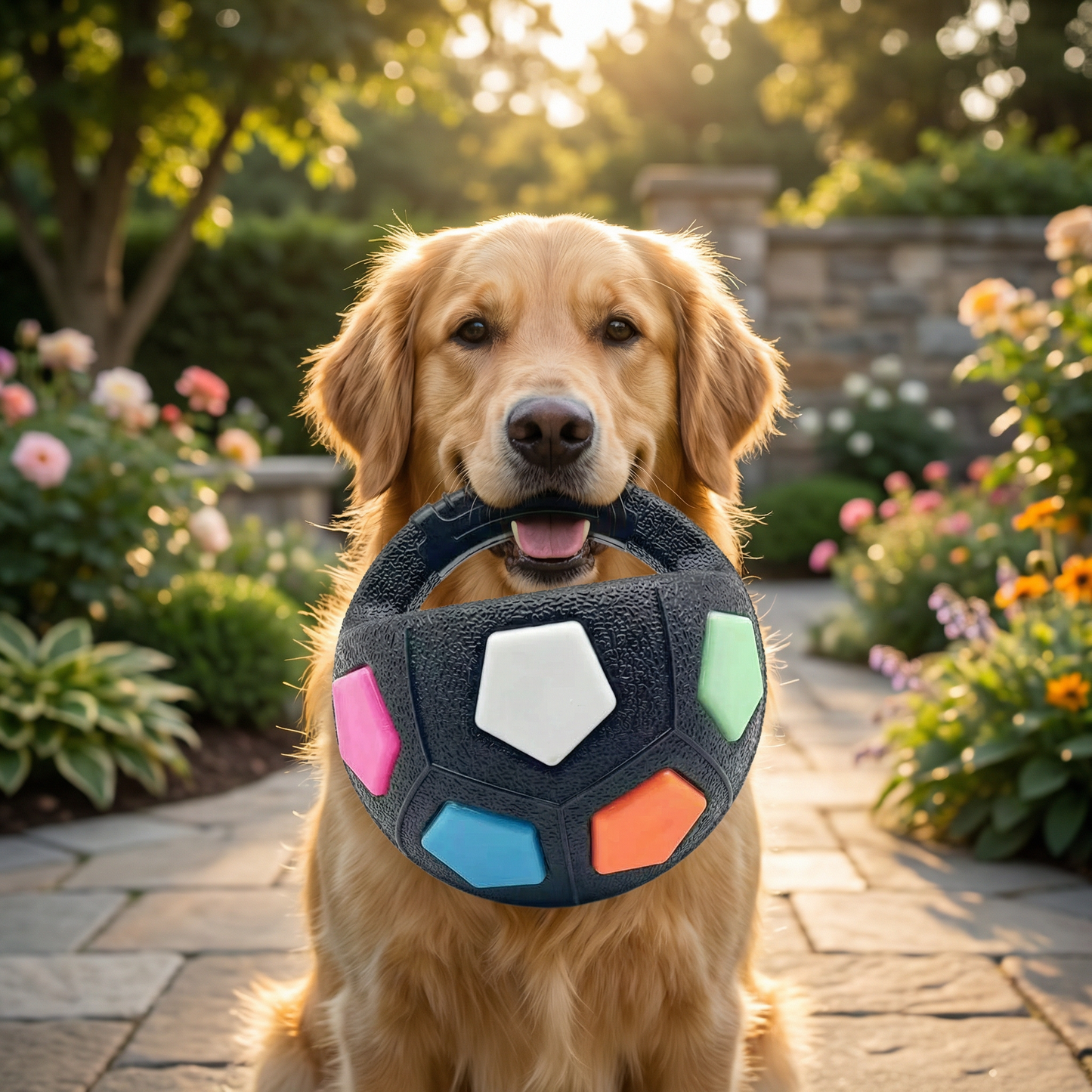 Durable toy ball for stress relief for dogs