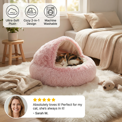 2-in-1 Cat Cuddle Cave