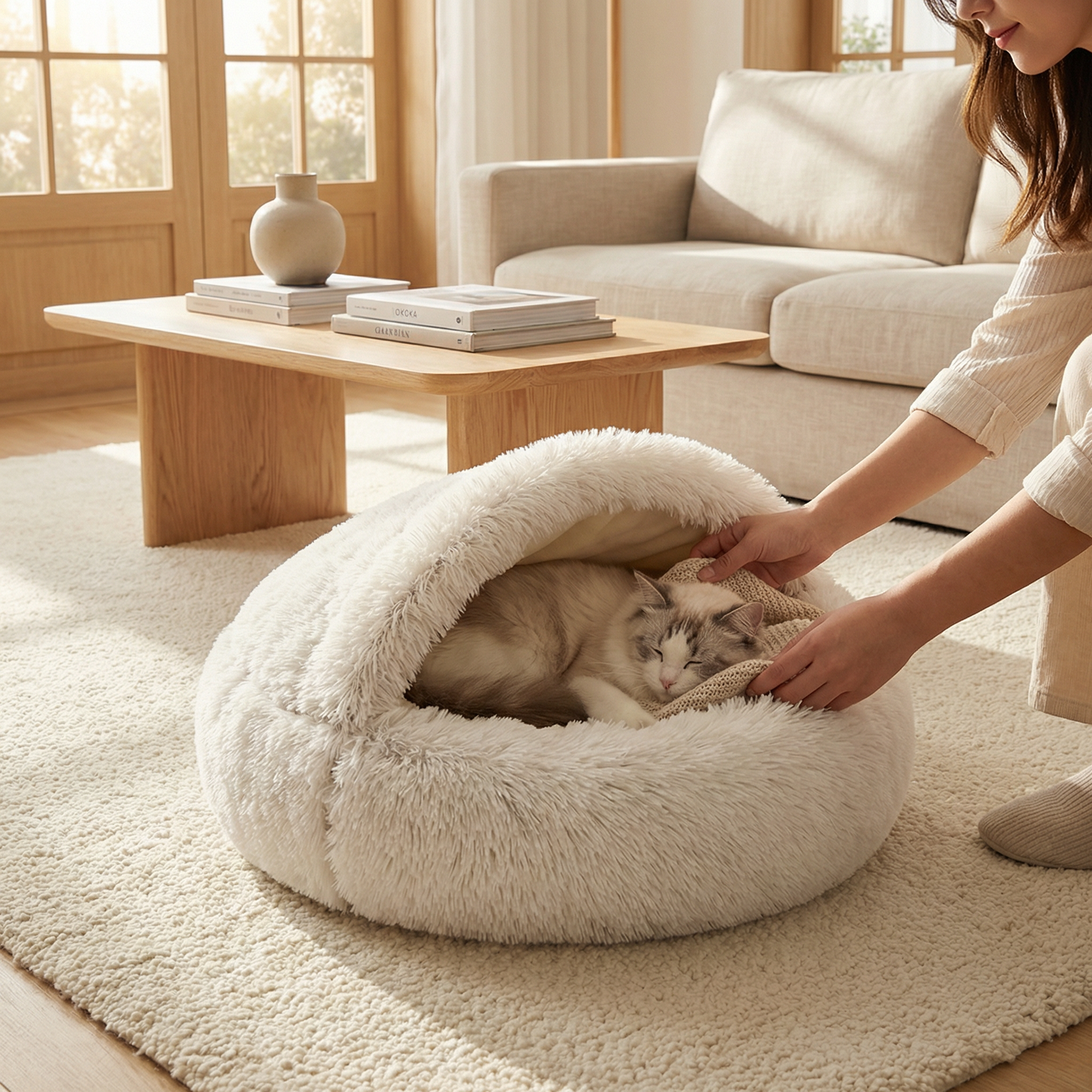 2-in-1 Cat Cuddle Cave