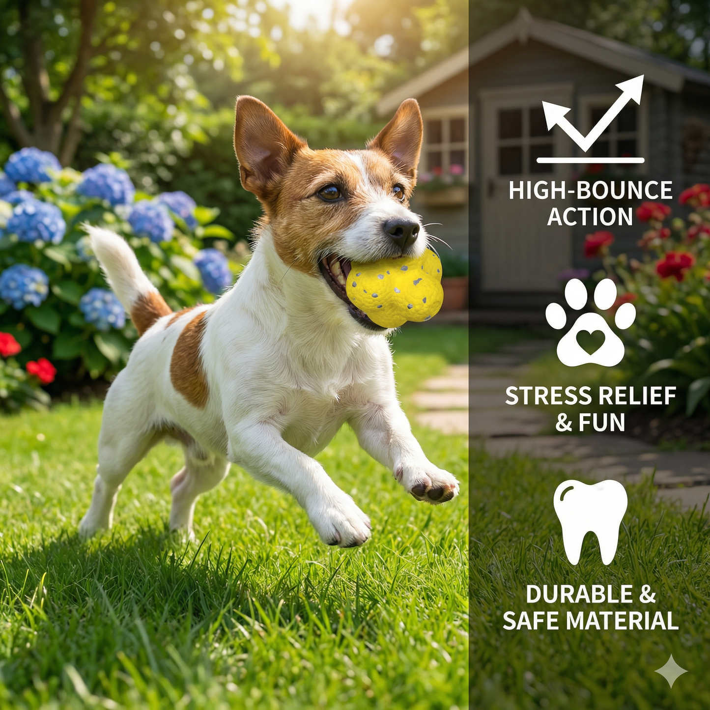 Durable bouncing ball for dogs to relieve stress in Dog Colours