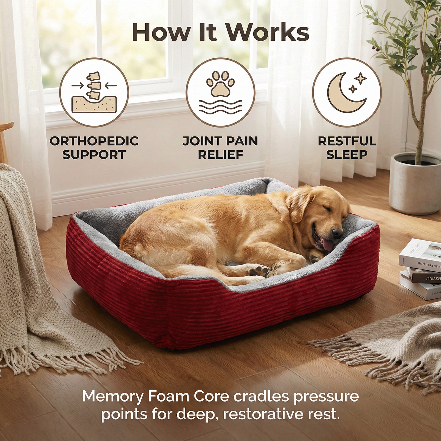 CozyRest Pet Bed – Orthopedic Plush Comfort