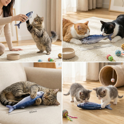 Interactive Wiggly Fish Cat Toy