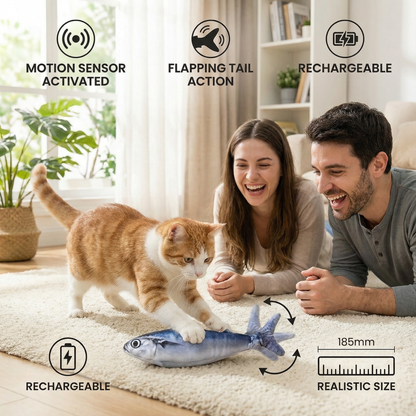 Interactive Wiggly Fish Cat Toy