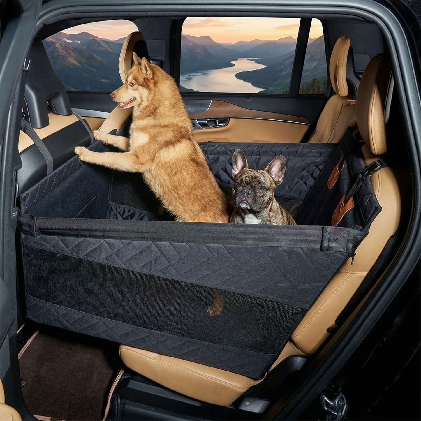 Hard Bottom Single Car Seat Extender for Dogs