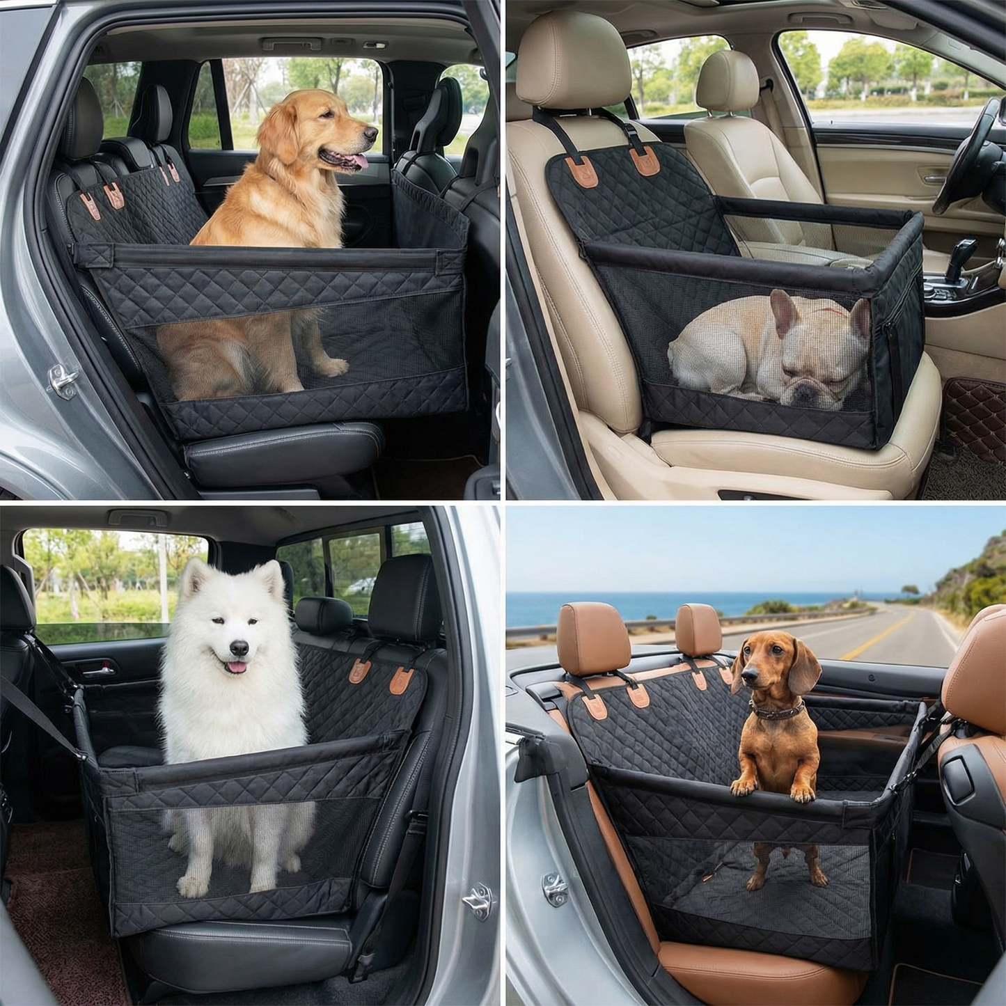 Hard Bottom Single Car Seat Extender for Dogs