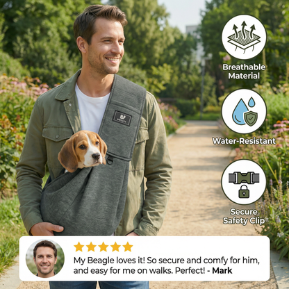 Portable Dog Shoulder Backpack – Breathable, Water-Resistant & Secure