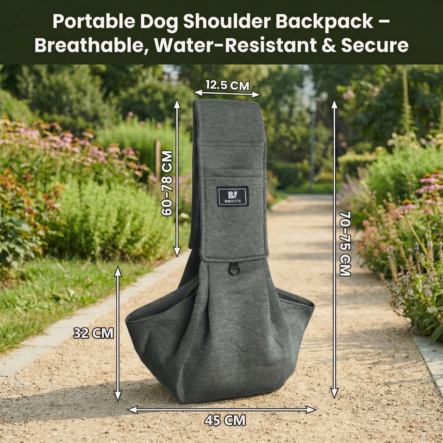 Portable Dog Shoulder Backpack – Breathable, Water-Resistant & Secure