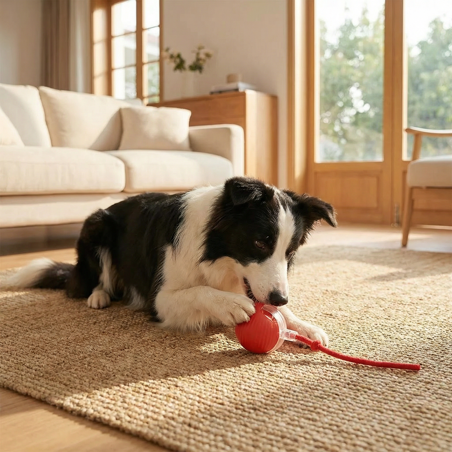 Active Rolling Ball with Tail for Dogs