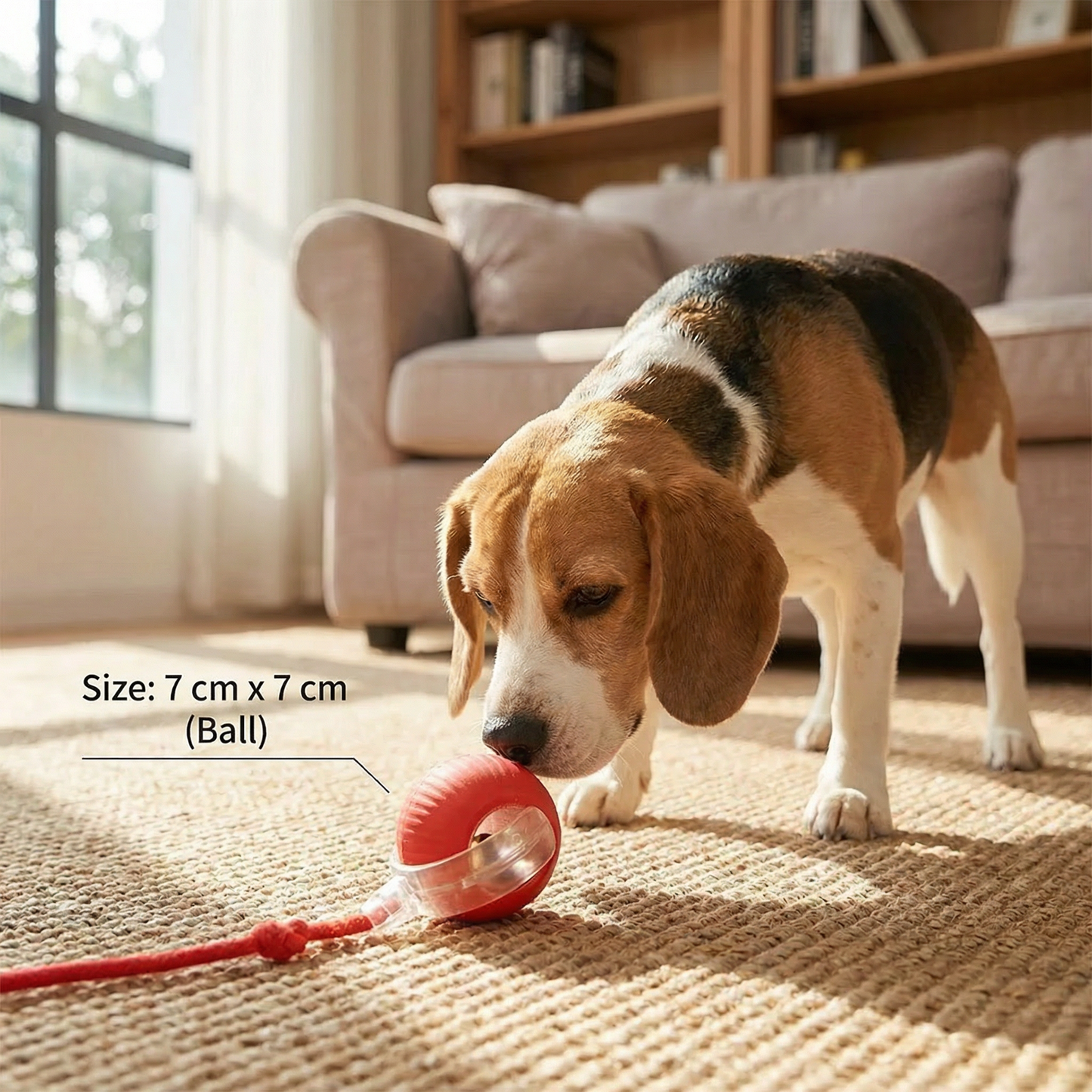 Active Rolling Ball with Tail for Dogs