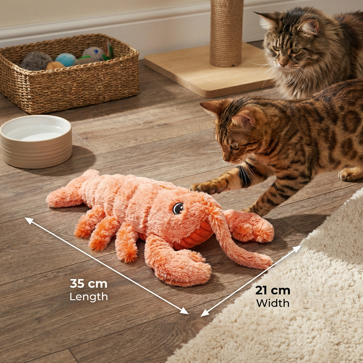 Wiggly Lobster - Interactive Cat Toy