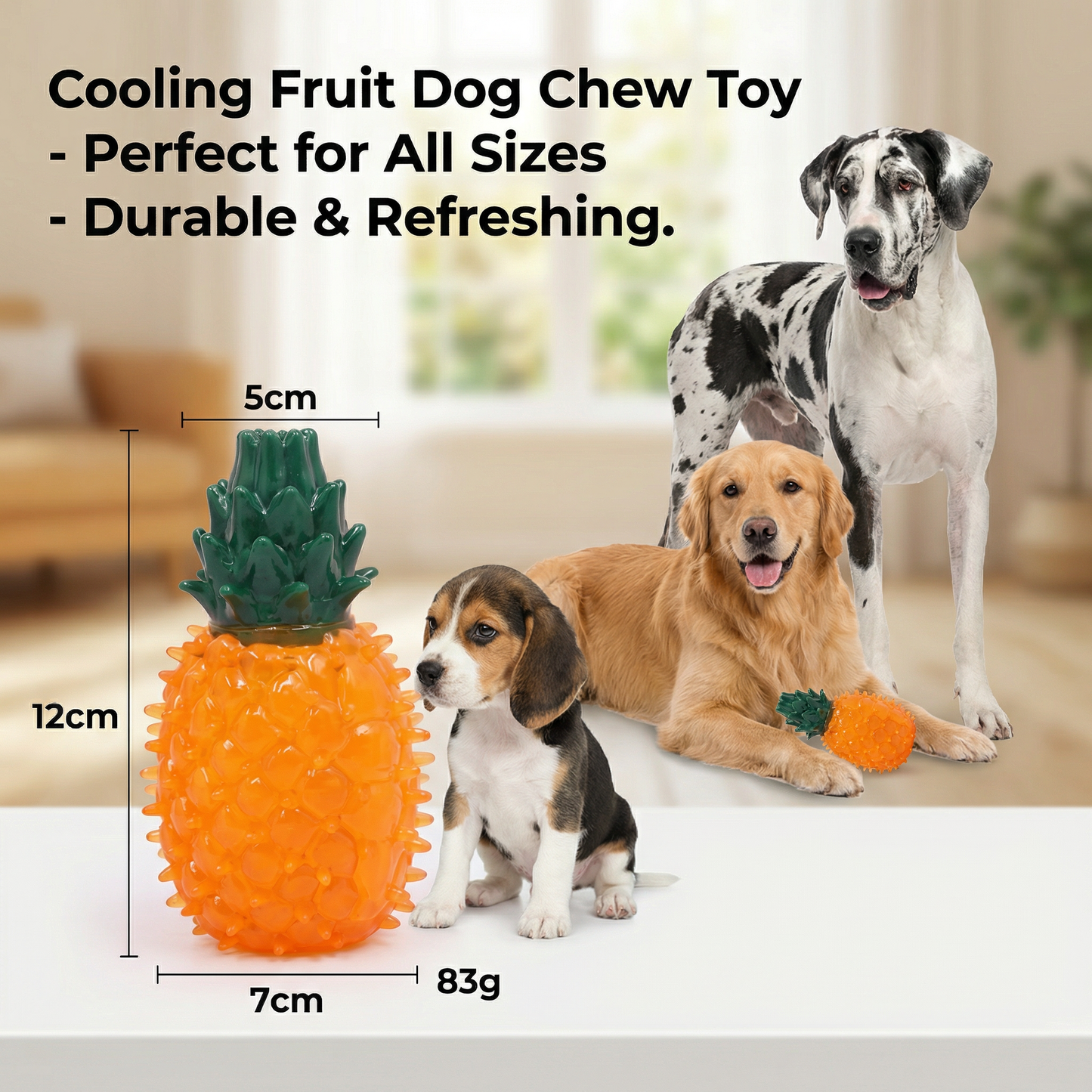 Cooling Fruit dog chew toy