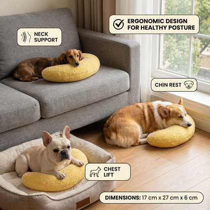 Ergonomic dog support pillow for healthy posture