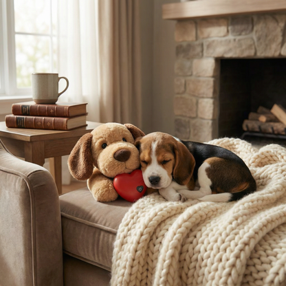 Calming Heartbeat Comfort Plush for Pets – Anxiety & Stress Relief