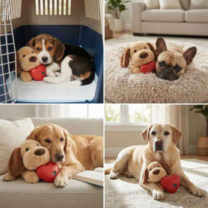 Calming Heartbeat Comfort Plush for Pets – Anxiety & Stress Relief
