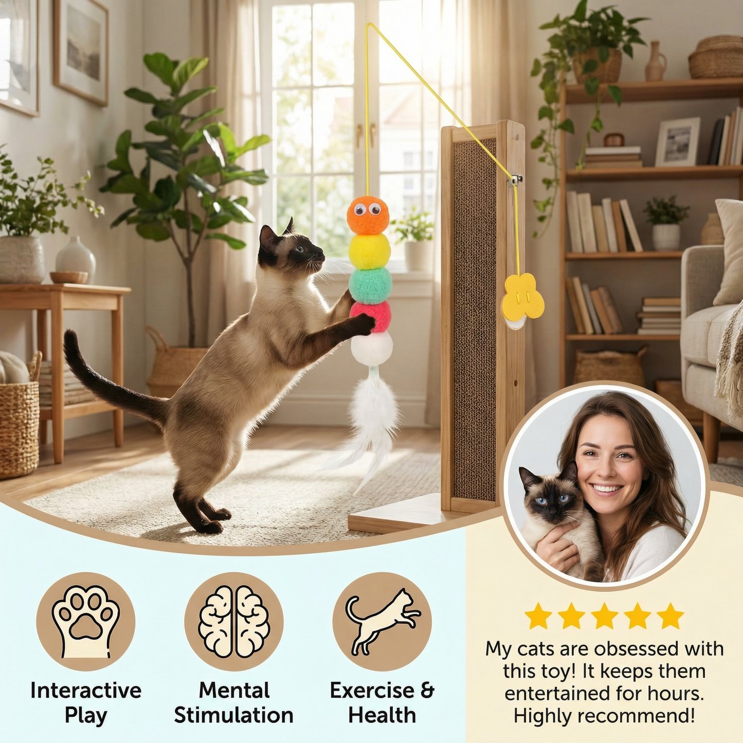 Interactive Hanging Cat Toy
