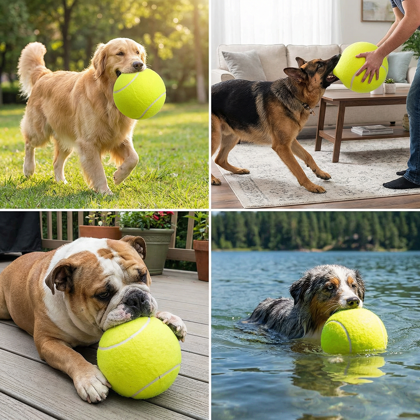 Durable Giant Tennis Ball Dog Toy