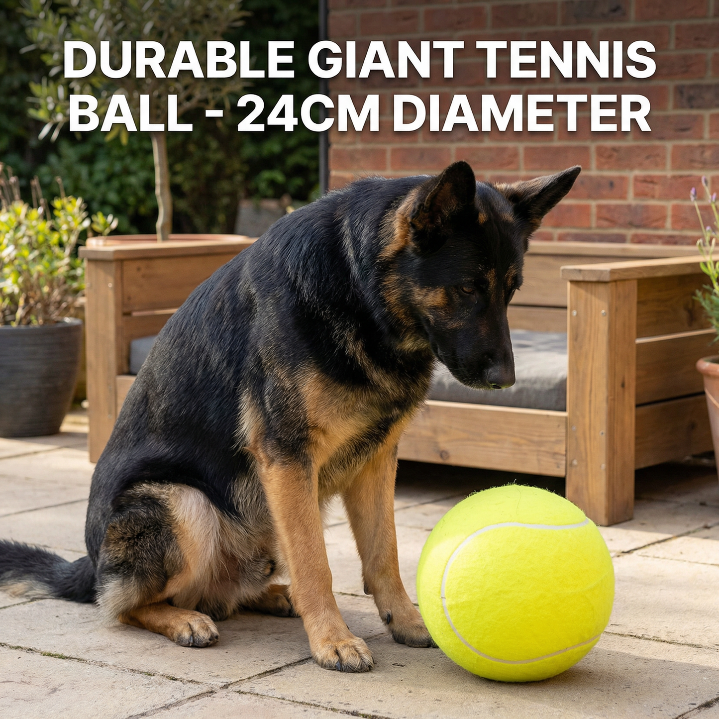 Durable Giant Tennis Ball Dog Toy