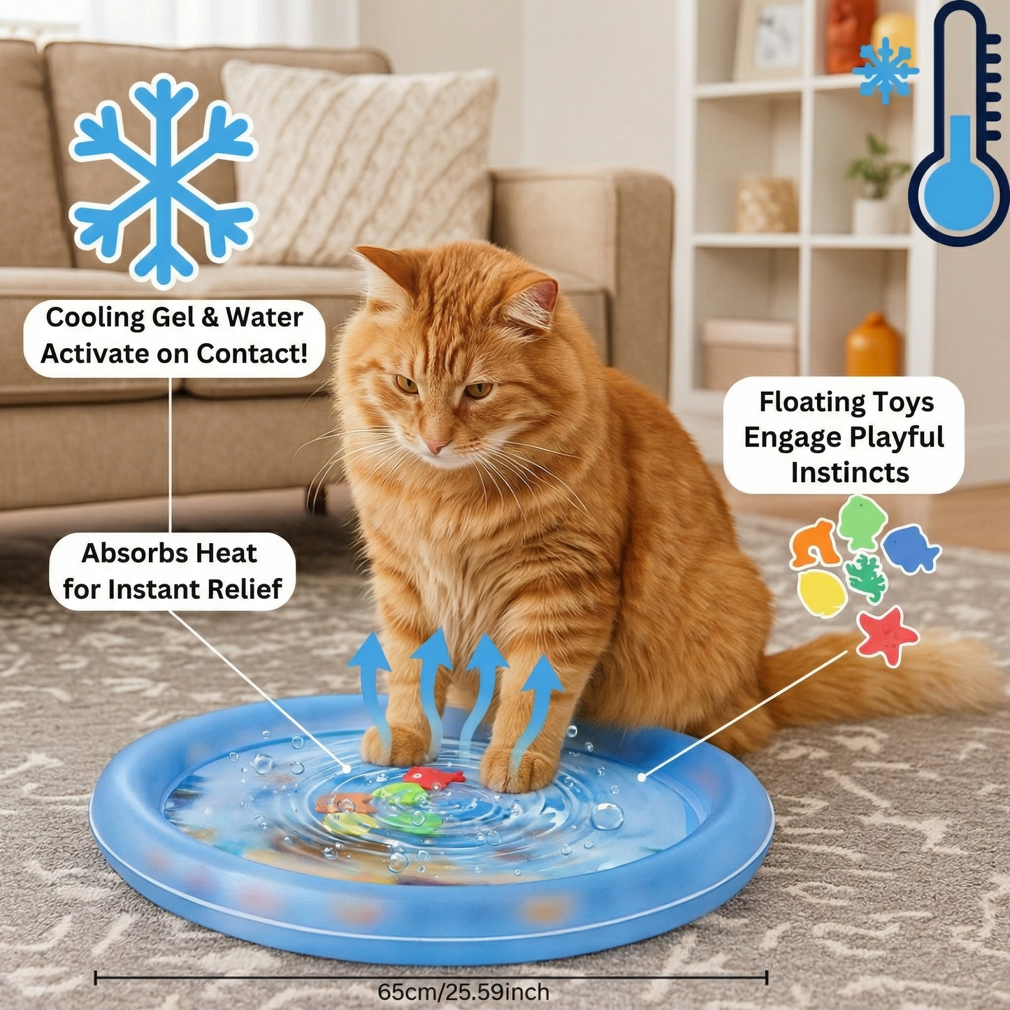 Interactive Cooling Water Bed for Cats 2.0