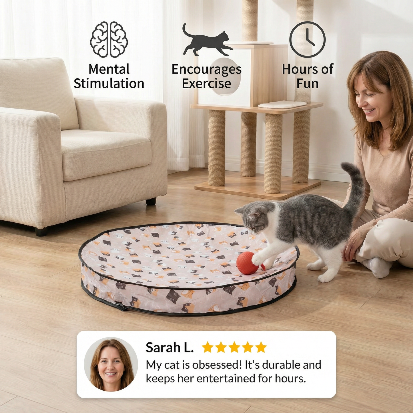 Interactive Hide and Seek Cat Toy