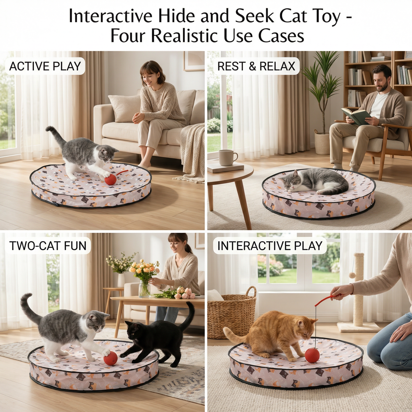 Interactive Hide and Seek Cat Toy