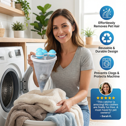 Pet Hair Laundry Filter for Washing Machines – Reusable Mesh Catcher