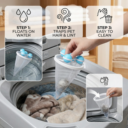 Pet Hair Laundry Filter for Washing Machines – Reusable Mesh Catcher