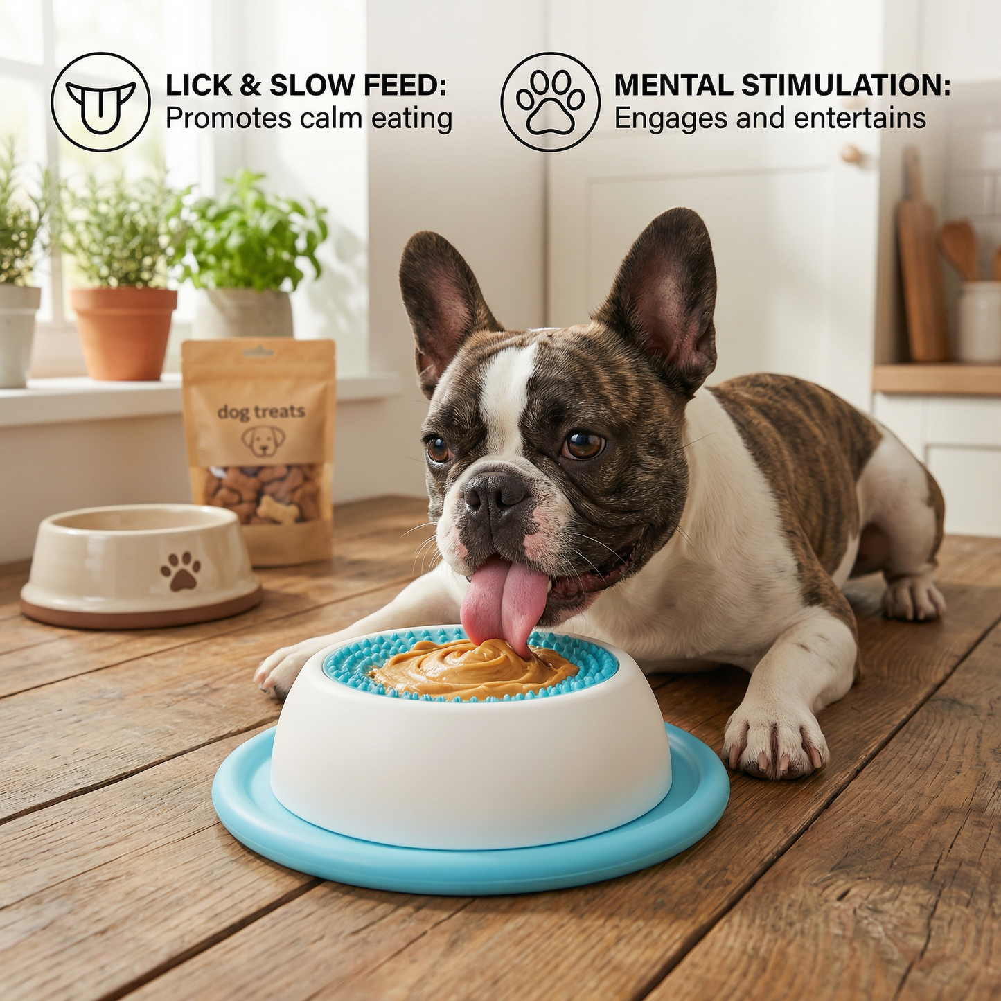 Interactive Lick Mat Slow Feeder Enrichement Toy for Dogs