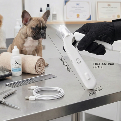 2-in-1 Professional Dog Nail Clipper & Grinder – Ultra-Quiet & Rechargeable