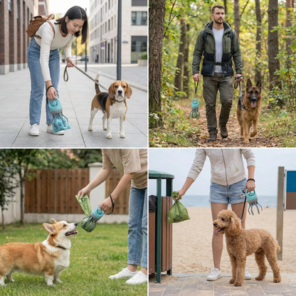 Dog Poop Scooper with Bags – Portable Outdoor Cleaning Set