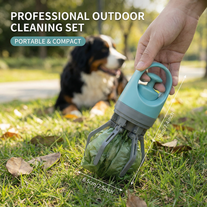 Dog Poop Scooper with Bags – Portable Outdoor Cleaning Set