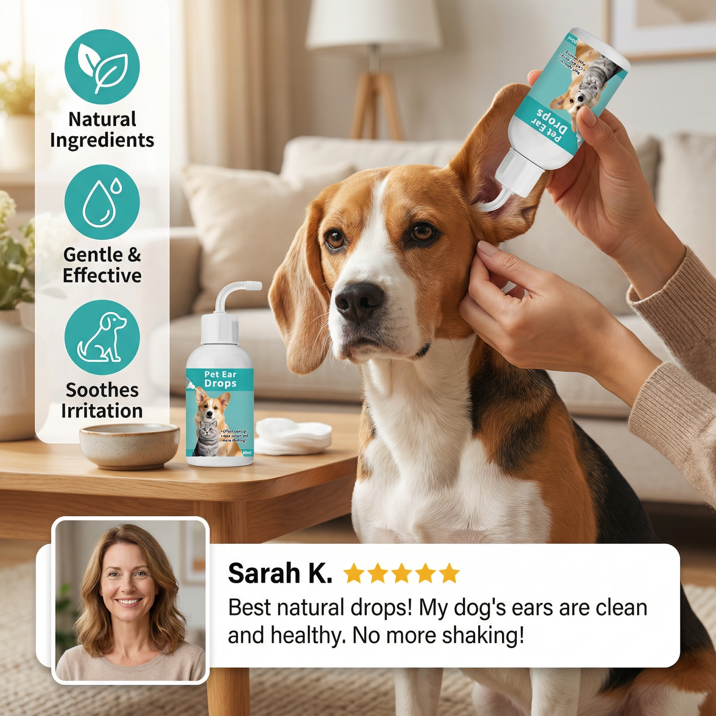 Natural Dog Ear Cleaning Drops