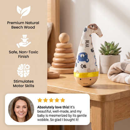 Natural Beech Wood Roly Poly Toy