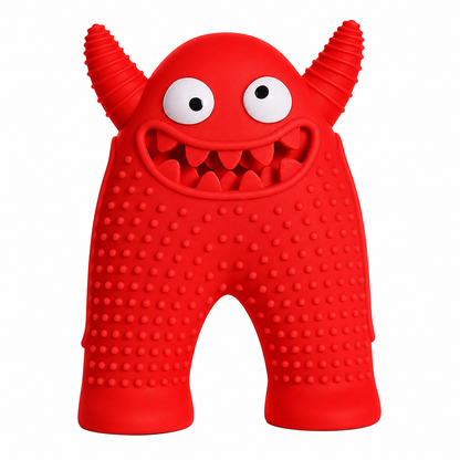 Durable Dog Dental Chew Toy – Tooth Cleaning Monster in Dog Colors