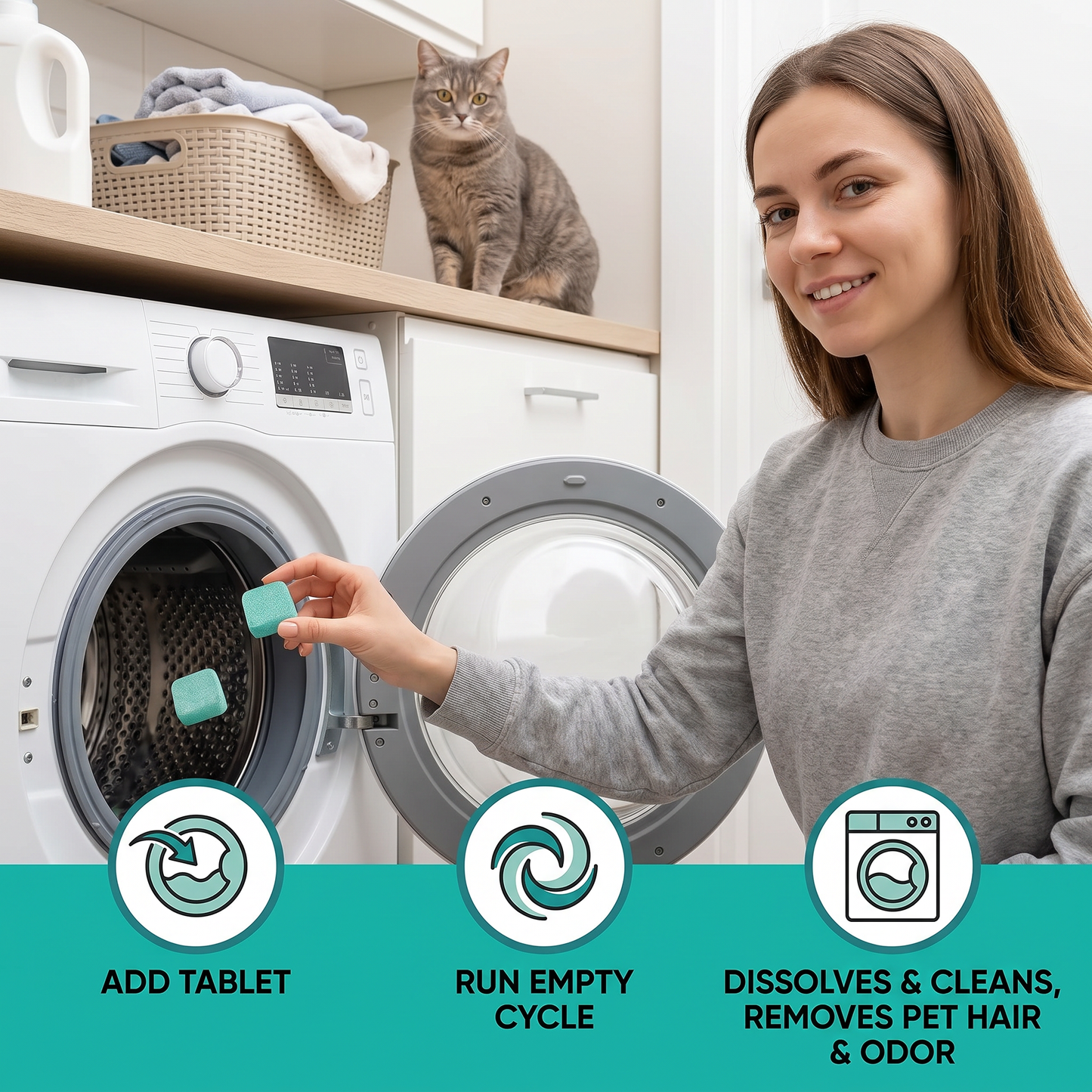 Pet Hair Washing Machine Cleaner